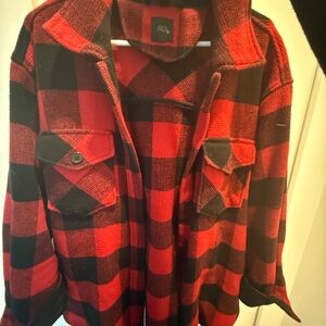 RDI Red & Black Buffalo Plaid Shacket